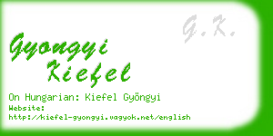 gyongyi kiefel business card